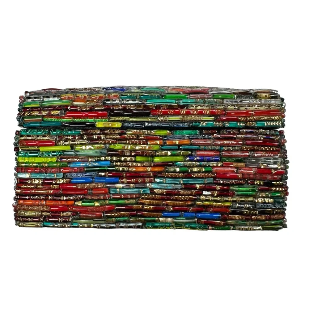 Vintage Mosaic Art Glass Jewelry Box